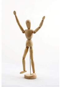 Resim Ahşap Robot El Yapımı, 30 Cm Yüksekliğinde Şık Ve Dayanıklı 