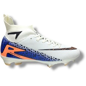 Resim 610 Süperfly Yeni Model Özel Taban Çoraplı Krampon Beyaz Siyah Desenli Beyaz - Siyah 