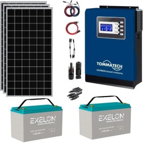 Resim Teknovasyon Arge Güneş Enerjisi Bağ Evi Solar Paketi 3kva Inverter 330W Güneş Paneli 100AH Jel Akü 