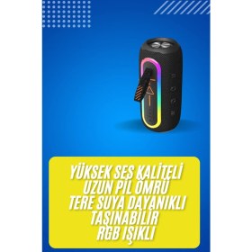 Resim Sepetim Bluetooth Hoparlör USB Şarjlı Uzun Pil Ömrü Android ve Ios Uyumlu Renkli 