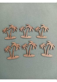 Resim Ham Boyanabilir Palmiye Dekor Etkinlik Materyali Ahşap Mdf 