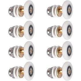 Resim 8 Adet Duş Kapısı - Duş Kapısı Sürgülü Kapı Makaraları İçin Makaralı Tekerlek 