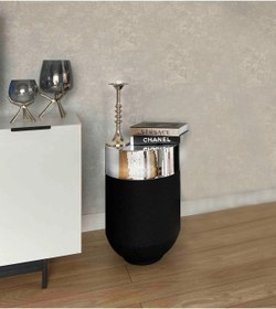 Resim evdeniste Dekoratif Büyük Gümüş Masa, Darbuka Masa 60 Cm 