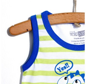 Resim HelloBaby Basic Erkek Bebek Atlet Tshirt 