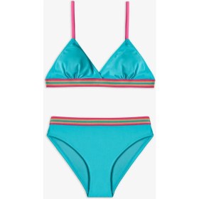 Resim Penti Turkuaz Genç Kız island Üçgen Bikini Takımı 