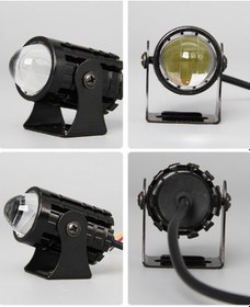 Resim Synodicmonth Motosiklet Yüksek Güçlü Lens Spot Işığı 6000k Led Çift Renkli Harici Spot Işıkları 8-80v Anahtarlı Farlar A 