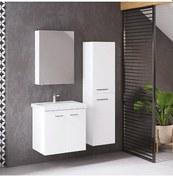 Resim Denko Terra 65 Cm Mdf Beyaz Banyo Dolabı Takımı + Boy Dolabı Beyaz 