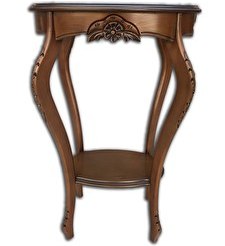 Resim Bengi Ticaret Fiskos ST 17971 Çiçeklik Oyma Model Kaplama Kayın Tabla Ayak Parlak Ceviz El Yapım 