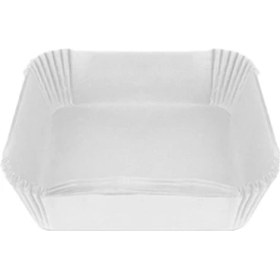 Resim Tuz Golu 100 Parça Ev Hava Fritözü Dikdörtgen Pişirme Kurutma Kağıdı Tek Kullanımlık - Beyaz (Yurt Dışından) 