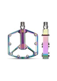 Resim Xbyc 1818 Rainbow Alüminyum Rulmanlı Bisiklet Pedalı Ultra Hafif Freeride Platform Pedal 