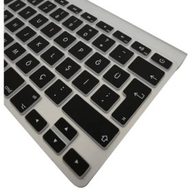 Resim Mcreative Klavye Kılıfı Magic Keyboard-1 A1314 A1242 Model Apple ile Uyumlu Türkçe Q Baskı Silikon Kılıf Siyah 