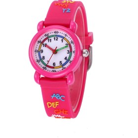 Resim Üreticiler Toptan Çocuk 3d Çizgi Film Saati Su Geçirmez Alfabe Kuvars Saat İlkokul Öğrencileri Sınır Ötesi Kız Çocuk Saati Çocuk Saati Alfabe Plastik Kabuk Gül Titanyum 