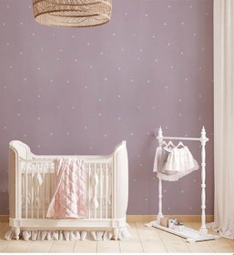 Resim Pembe Puantiyeli 16 M2 Duvar Kağıdı 10192 Çok Renkli 