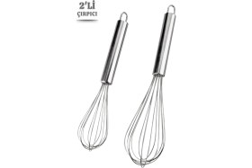Resim Feyza Design Paslanmaz Metal Çırpıcı Seti, Dayanıklı ve Pratik Kullanım 