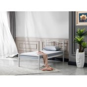 Resim Evger Home K25 Beyaz Metal Karyola Tek Kişilik Yataksız 