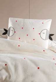 Resim Kanz Nakışlı Welvet Bebek Yorgan Seti 5 Parça - Cute Fish 