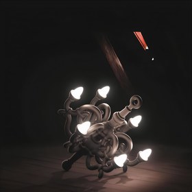 Resim Fallen Chandelier M Siyah Yer Aydınlatması 