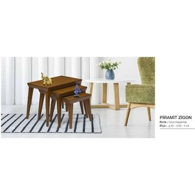 Resim Zigon Osm Piramit Ayak Sehpa Model Parlak Koyu Ceviz Kayın Torna 