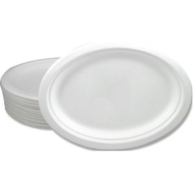 Resim Kafem Ekolojik Karton Oval Tabak 26 CM 25 Adet 