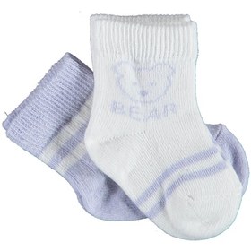 Resim Bibaby Biorganic Bear 2'Li Kız Çorap 68412 Lila 