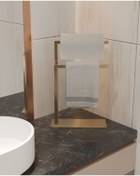 Resim AJU Havluluk Tezgah Üzeri Kağıt Havluluk Ev Banyo Dekorasyonu Paslanmaz Metal Montaj Gerektirmez Gold 