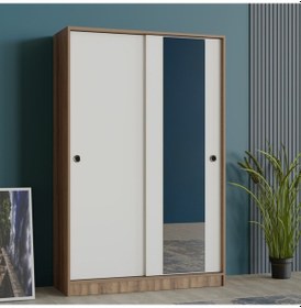 Resim Abre Vm-300 Ceviz Beyaz Sürgü Kapaklı Portmanto 