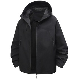 Resim Erkek Seyahat Ceketi Siyah Siyah 