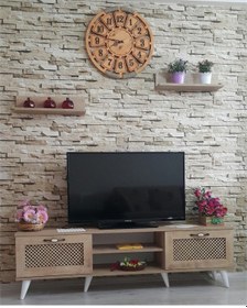 Resim Mobilya Sepeti (Ms 50) Tv Ünitesi Dolabı,Raflı,Seperatörlü Meşe 