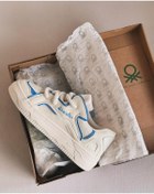 Resim United Colors of Benetton BNT-10100 Benetton Kadın Sneaker - Bej & Mavi 