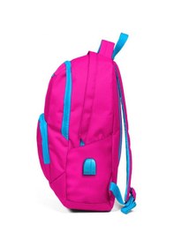 Resim Coral High Sport Pembe-mavi Laptop Bölmeli Sırt Çantası USB Çıkışlı 