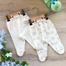 Resim Renkli Puset 2'li Penye Bebek Pijama Takım Balık 