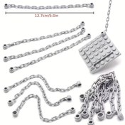 Resim Wedo30104 teknolojisi mekanik yapı taşı aksesuarları ile uyumlu 10 adet MOC sahne uzun zincirli yapı taşı, her iki ucunda zincirlerle birlikte 12.8cm temel aksesuar ve zincirlerle birlikte Noel Halloween hediyesi 