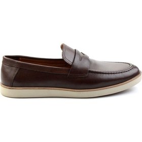 Resim Bambi Kahve Leather Erkek Loafer Ayakkabı E01054171341 Kahve 