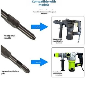 Resim Fortunelane Dikey Saplı Elektrikli Çekiç - 50mm İnce Ufuk Oklu Tel Çıkartma Aracı 