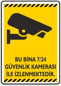 Resim isgtabelam Bu Şantiye 7/24 Güvenlik Kamerası Ile Izlemektedir/v3-2/50x70cm/fosforluetiket 