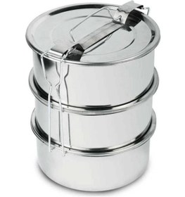 Resim Genel Markalar 3 Katlı Çelik Yemek Taşıma Kabı, Sefer Tası 