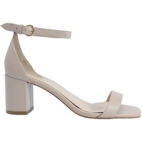 Resim Poletto Hakiki Deri Nohut Sandalet Topuklu 1918 33-2055 Nohut Bej 