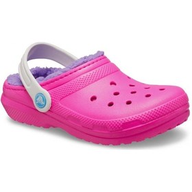 Resim Crocs 207010 Classic Lined Clog K Pembe Çocuk Terlik Pembe 