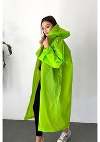 Resim Marlux M21M Unisex Kapüşonlu Çıtçıtlı Eva Yağmurluk - Yeşil 