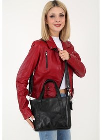 Resim Derinss Leather DERİNSS DKB563 Hakiki Deri Siyah Kadın El ve Omuz Çantası 