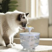 Resim Yeni Model Otomatik Çiçek Şeklinde Kedi ve Köpekler İçin Su Dağıtıcısı - Büyük Kapasiteli USB Güçlü Yuvarlak Taban, Şeffaf Konteyner ile, İç Mekan Kullanımı İçin İdeal, Kedi Su Dağıtıcısı, İç Mekan Evcil Hayvan Hidrasyonu, Dekoratif Evcil Hayvan Aksesuarı, Pürüzsüz Yüzey Bitişi, Pil Olmadan 