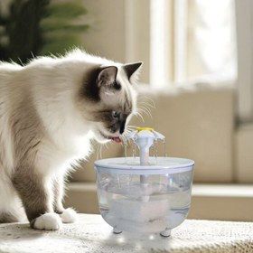 Resim Yeni Model Otomatik Çiçek Şeklinde Kedi ve Köpekler İçin Su Dağıtıcısı - Büyük Kapasiteli USB Güçlü Yuvarlak Taban, Şeffaf Konteyner ile, İç Mekan Kullanımı İçin İdeal, Kedi Su Dağıtıcısı, İç Mekan Evcil Hayvan Hidrasyonu, Dekoratif Evcil Hayvan Aksesuarı, Pürüzsüz Yüzey Bitişi, Pil Olmadan 