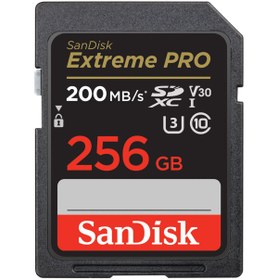 Resim SanDisk 256GB Extreme PRO UHS-I SDXC 200MB/s V30 Hafıza Kartı 