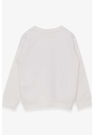 Resim Kız Çocuk Sweatshirt Kız Baskılı Ekru (2-6 Yaş) 