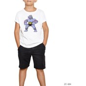 Resim Pokemon Machoke Beyaz Çocuk Tişört Beyaz 
