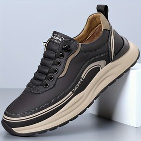 Resim Erkek Moda Oxfords Gündelik İş Ayakkabıları, Tek Renk, Bağımsız Kapatma, Alçak Üst Tasarım, PU Üst, PU İç, Kauçuk Taban, Kumaş İç Astar, Yuvarlak Uç, Gündelik Giyim İçin 