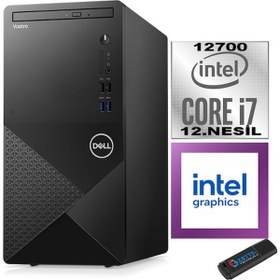 Resim Dell Vostro 3910 mt Intel Core I7 12700 16GB 512GB SSD Windows 11 Home Intel® UHD Graphics 770 Masaüstü Bilgisayar N3910EMEAH07 + Zetta USB Bellek 