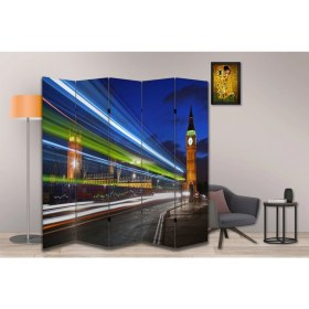 Resim Şehir Temalı Özel Tasarım Paravan Room Divider 180 x 200 cm 