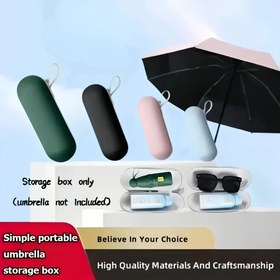 Resim Kompakt Taşınabilir Seyahat Düzenleyici Kutu - Hafif Dayanıklı Plastik Depolama Kutusu, Şemsiye, Kırtasiye ve Hediyeler için Çoklu Bölümler, Pembe/Mavi/Yeşil/Siyah - Noel Cadılar Bayramı Hediyeleri, İşe Giderken ve Günlük Kullanım için İdeal, Hediye Tutucu, Şık Tasarım, Sağlam Yapı, Depolama Kutuları, Çanta için Katlanabilir Kutu 