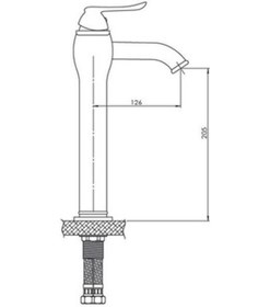 Resim Gpd Tauro Set Üstü Lavabo Bataryası Siyah Msl150-O 
